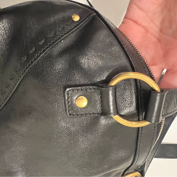 Yves Saint Laurent Rive Gauche Black Leather Muse Handbag Made in Italy - Picture 7 of 13